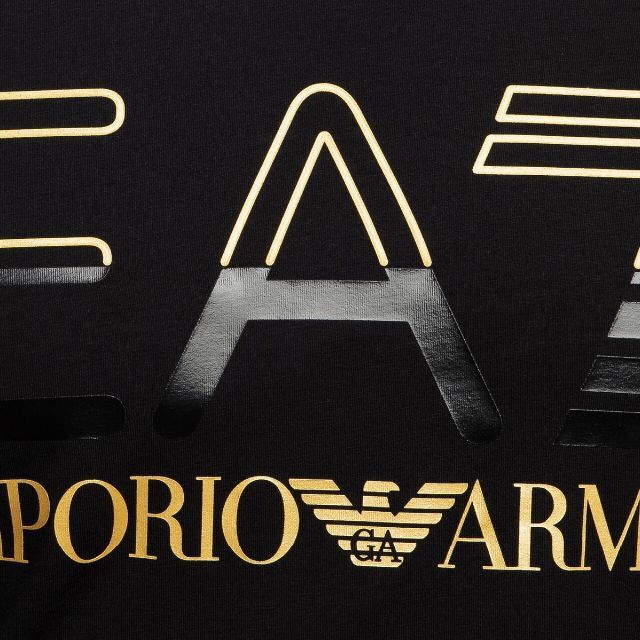 EMPORIO ARMANI EA7(エンポリオアルマーニイーエーセブン)の63 EMPORIO ARMANI EA7 ブラック Tシャツ size L メンズのトップス(Tシャツ/カットソー(半袖/袖なし))の商品写真