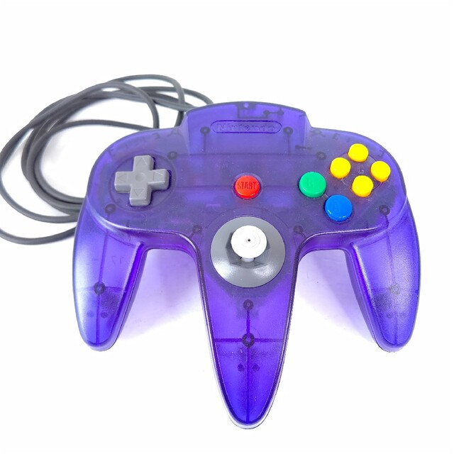 NINTENDO 64(ニンテンドウ64)のNintendo　ニンテンドー64 純正コントローラー　ミッドナイトブルー　美品 エンタメ/ホビーのゲームソフト/ゲーム機本体(その他)の商品写真