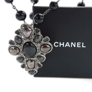 シャネル(CHANEL)のシャネル ストーン ココマーク ビジュー パール ビッグ ネックレス MW49(ネックレス)