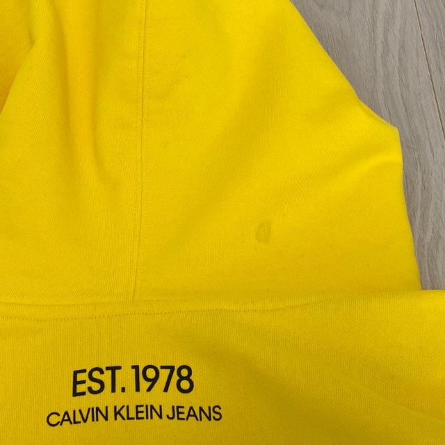 Calvin Klein(カルバンクライン)の正規 CALVIN KLEIN JEANS パーカー Yellow U013 メンズのトップス(パーカー)の商品写真