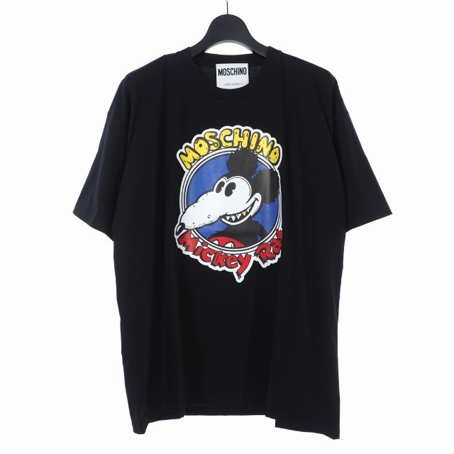 MOSCHINO(モスキーノ)のモスキーノ MOSCHINO 20SS ネズミプリント Tシャツ 半袖 L 黒 メンズのトップス(Tシャツ/カットソー(半袖/袖なし))の商品写真