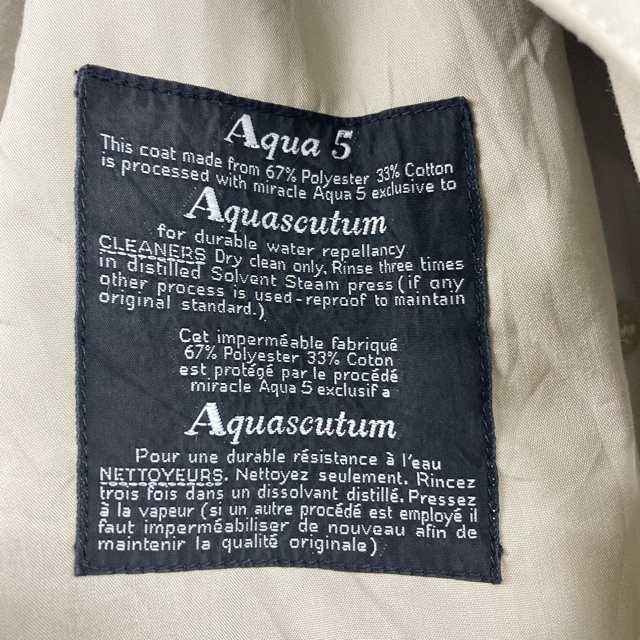 AQUA SCUTUM(アクアスキュータム)の良品　AQUASCUTUM アクアスキュータム　AQUA5 トレンチコート レディースのジャケット/アウター(トレンチコート)の商品写真