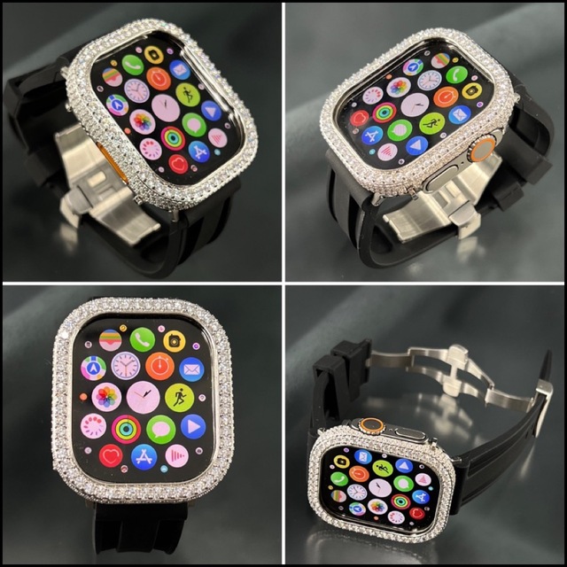 49mm ウルトラ ultra アップルウォッチ CZダイヤ ベゼル カバー 49mm ウルトラ ultra アップルウォッチ CZダイヤ ベゼル カバー