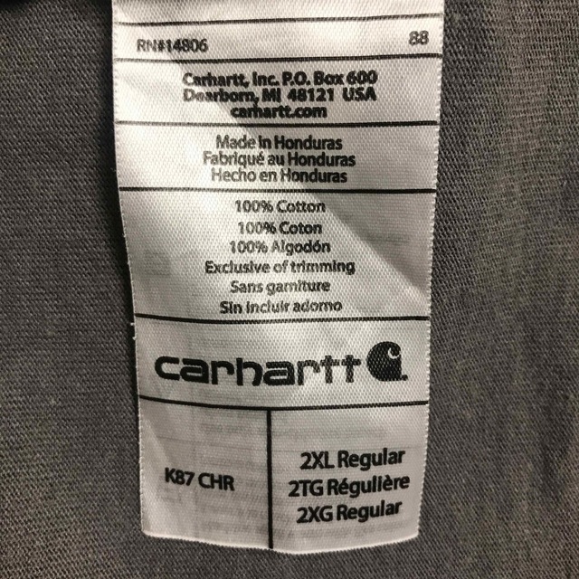 carhartt(カーハート)のカーハート　tシャツ 3XL メンズのトップス(Tシャツ/カットソー(半袖/袖なし))の商品写真