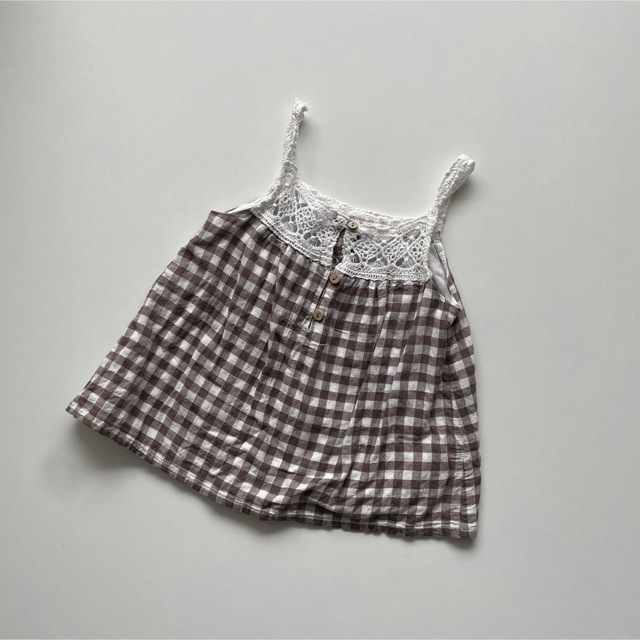 ZARA KIDS(ザラキッズ)の【ZARA KIDS】86cm ギンガムチェック キャミソール キッズ/ベビー/マタニティのベビー服(~85cm)(シャツ/カットソー)の商品写真