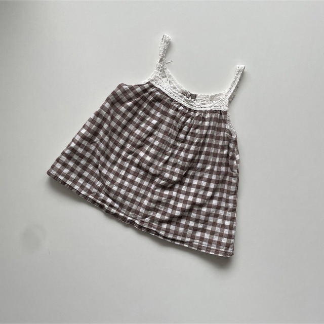 ZARA KIDS(ザラキッズ)の【ZARA KIDS】86cm ギンガムチェック キャミソール キッズ/ベビー/マタニティのベビー服(~85cm)(シャツ/カットソー)の商品写真