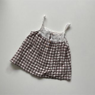 ザラキッズ(ZARA KIDS)の【ZARA KIDS】86cm ギンガムチェック キャミソール(シャツ/カットソー)