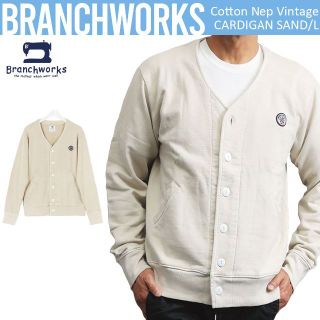 ブランチワークス(Branchworks)の日本製 Branchworks ピグメント コットンネップ カーディガン L(カーディガン)