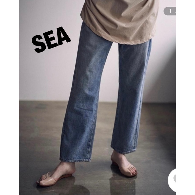 SEA(シー)のシー SEA ハイライズストレートデニム 日本製 レディースのパンツ(デニム/ジーンズ)の商品写真