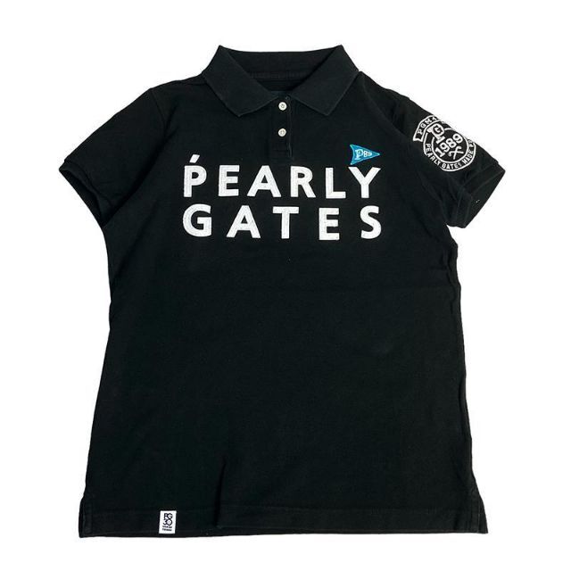 PEARLY GATES パーリーゲイツ 30周年 半袖ポロシャツ ブラック 0 想像 ...
