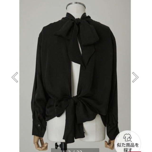 RIM.ARK - RIM.ARK リムアーク Bowtie style tops BLK 36の通販