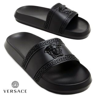 ヴェルサーチ(VERSACE)の5 VERSACE ブラック シャワーサンダル size 44(サンダル)