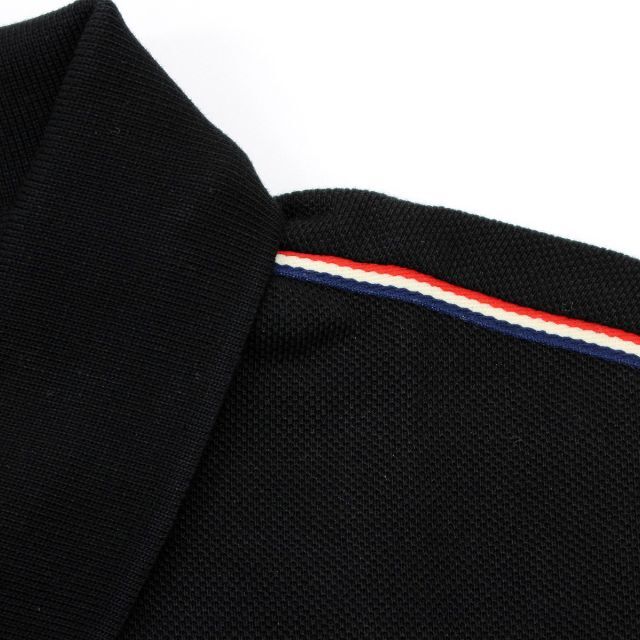 MONCLER(モンクレール)の76 MONCLER ブラック 半袖 ポロシャツ size M メンズのトップス(ポロシャツ)の商品写真