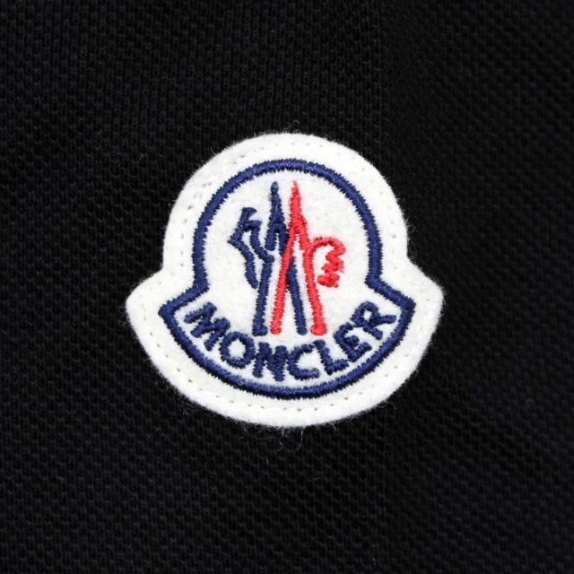 MONCLER(モンクレール)の76 MONCLER ブラック 半袖 ポロシャツ size M メンズのトップス(ポロシャツ)の商品写真