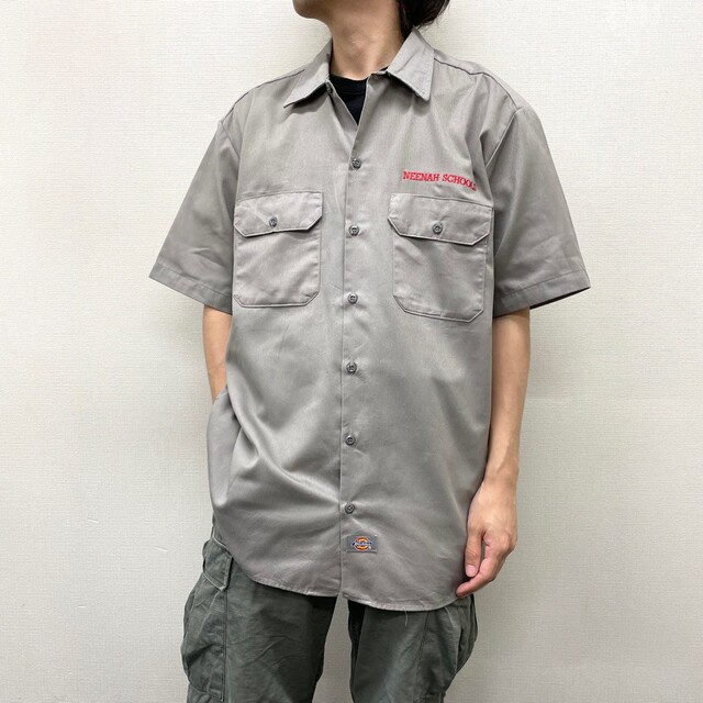 Dickies - US古着 ディッキーズ Dickies ワークシャツ 半袖 NEENAH