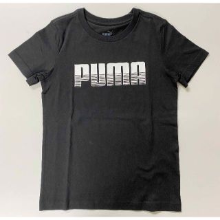 プーマ(PUMA)の新品 140 ★ PUMA プーマ ジュニア 半袖 ロゴ Tシャツ ブラック(Tシャツ/カットソー)