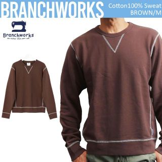 ブランチワークス(Branchworks)の日本製 Branchworks コットン100% ステッチ クルーネック M(スウェット)