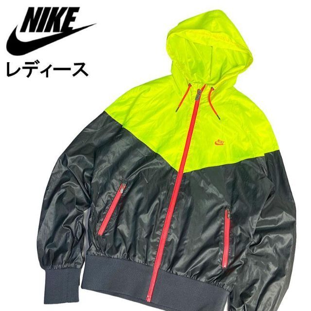 NIKE(ナイキ)のNIKE ナイキ フルジップナイロンジャケット 蛍光イエロー L スポーツ/アウトドアのゴルフ(ウエア)の商品写真