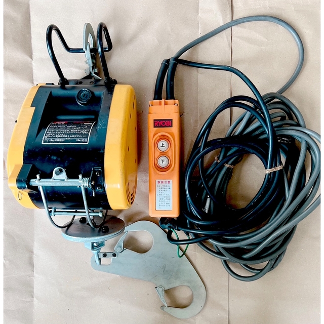 RYOBI リョービ 小型ウインチ WI-61C 電動ホイスト 荷揚げ器 吊り具 最