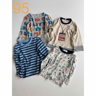 95センチ　まとめ売り　子ども服　男の子　長袖シャツ　(Tシャツ/カットソー)