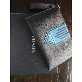 プラダ(PRADA)のPRADA　レザークラッチバッグ　美品(セカンドバッグ/クラッチバッグ)