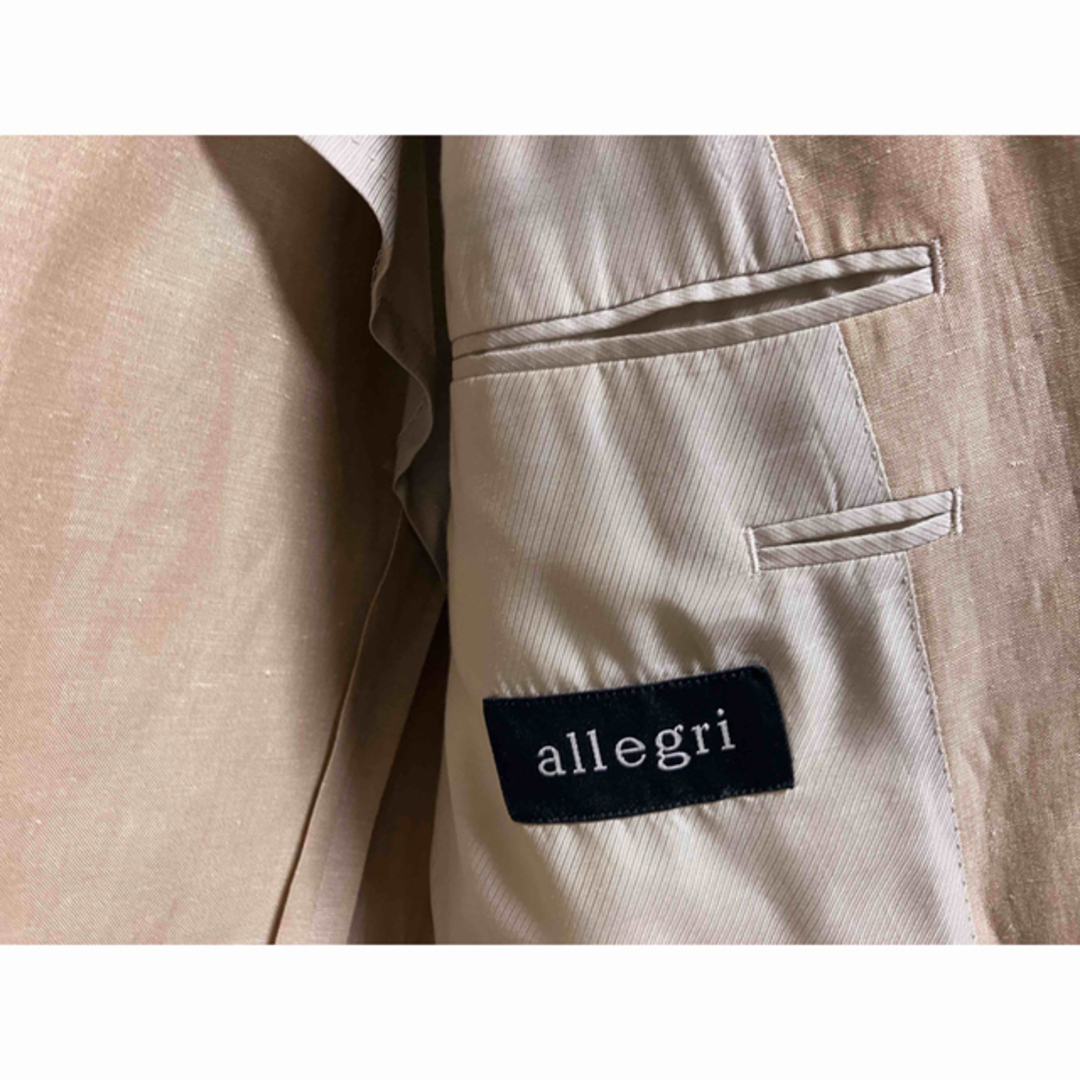 allegri(アレグリ)の【allegri】アレグリ ジャケット スモーキーブラウン 毛麻混合 キュプラ メンズのジャケット/アウター(テーラードジャケット)の商品写真