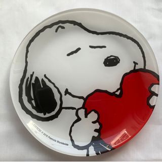 スヌーピー(SNOOPY)の【新品未使用 】ローソン SNOOPY スヌーピー 平皿 ガラスプレート(食器)