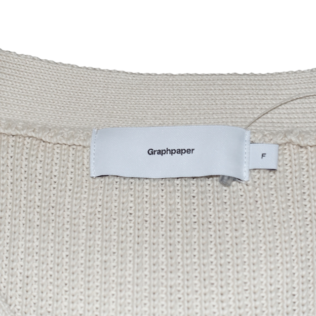 Graphpaper(グラフペーパー)のGRAPHPAPER 22ss Suvin Loose Rib Cardigan メンズのトップス(カーディガン)の商品写真
