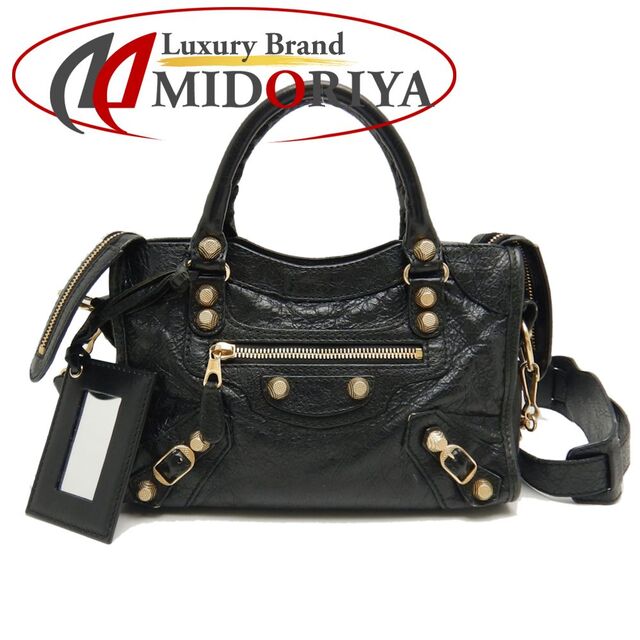 破格値下げ】 Balenciaga 250408【中古】 / ブラック ラムスキン 2WAY