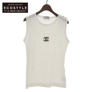 代引き手数料無料 CHANEL シャネル シルク タンクトップ ブラウス