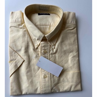 ユニクロ(UNIQLO)のUNIQLO オックスフォードシャツ　半袖　L　イエロー未使用品(シャツ)