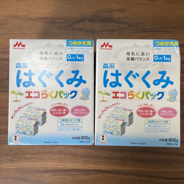 森永乳業(モリナガニュウギョウ)のはぐくみ　エコらくパック　2箱 キッズ/ベビー/マタニティの授乳/お食事用品(その他)の商品写真