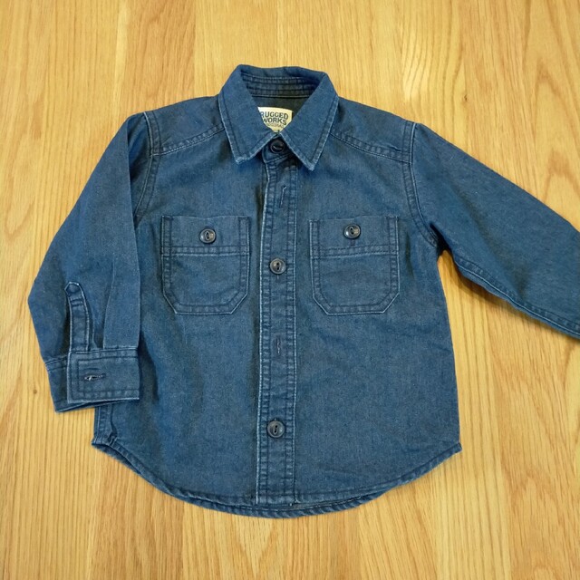 RUGGEDWORKS(ラゲッドワークス)のRUGGED WORKS デニムジャケット パーカー 90 キッズ/ベビー/マタニティのキッズ服男の子用(90cm~)(ジャケット/上着)の商品写真