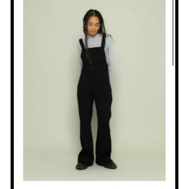 irojikake Knit Overalls（BLACK）サロペットレディース