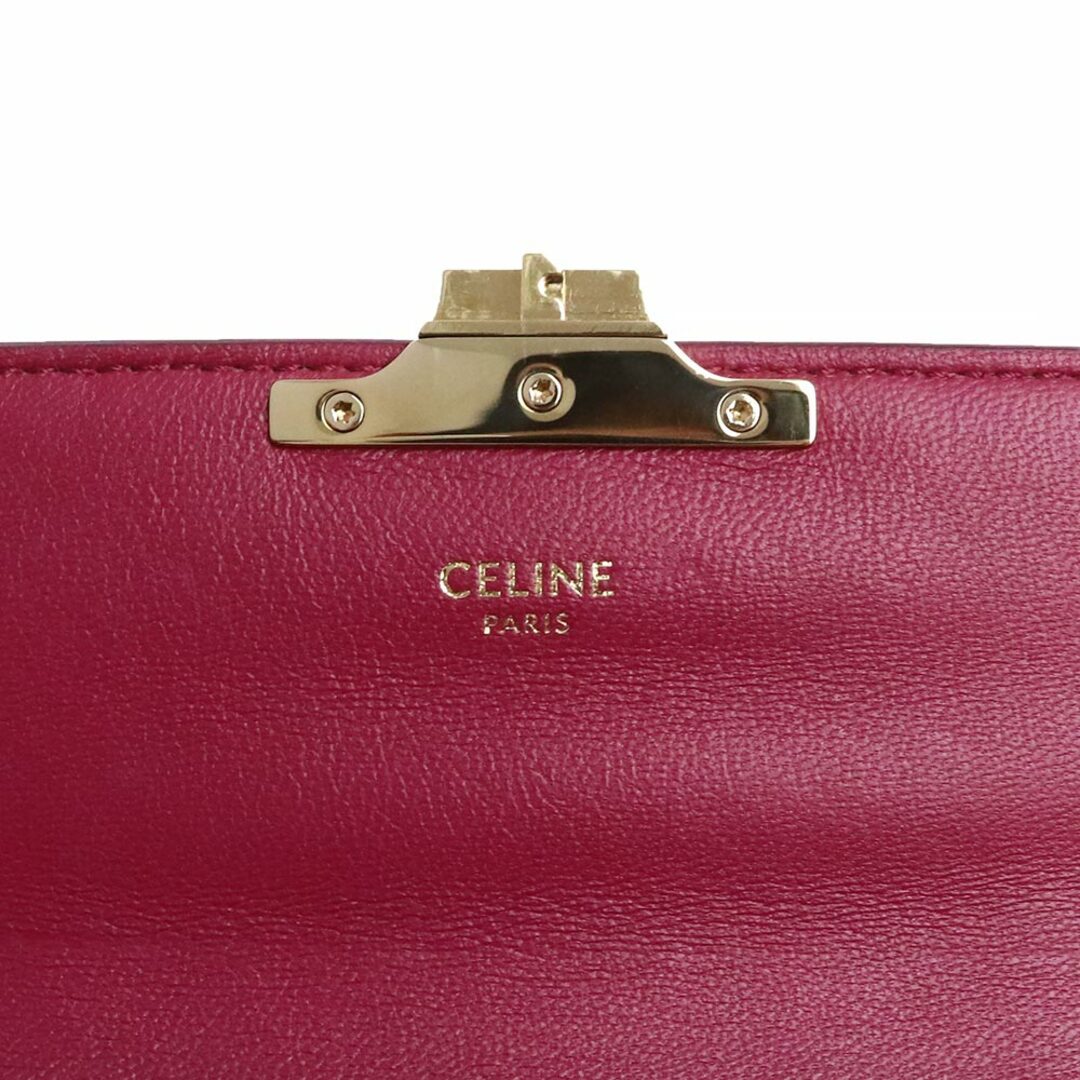 celine(セリーヌ)のセリーヌ トリオンフ ウィップ スモール ショルダーバッグ 斜め掛け パイソン エキゾチックレザー ワインレッド レッド 赤 箱付 CELINE（新品・未使用品） レディースのバッグ(ショルダーバッグ)の商品写真