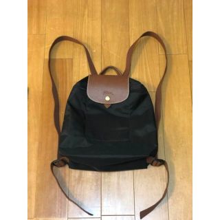 ロンシャン(LONGCHAMP)のロンシャン　リュック　バックパック　プリアージュ（ブラック）(リュック/バックパック)