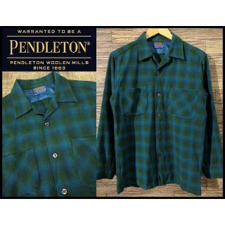 ペンドルトン(PENDLETON)の専用 ターコイズ × カーキ 60s ペンドルトン オンブレチェック シャツ M(シャツ)