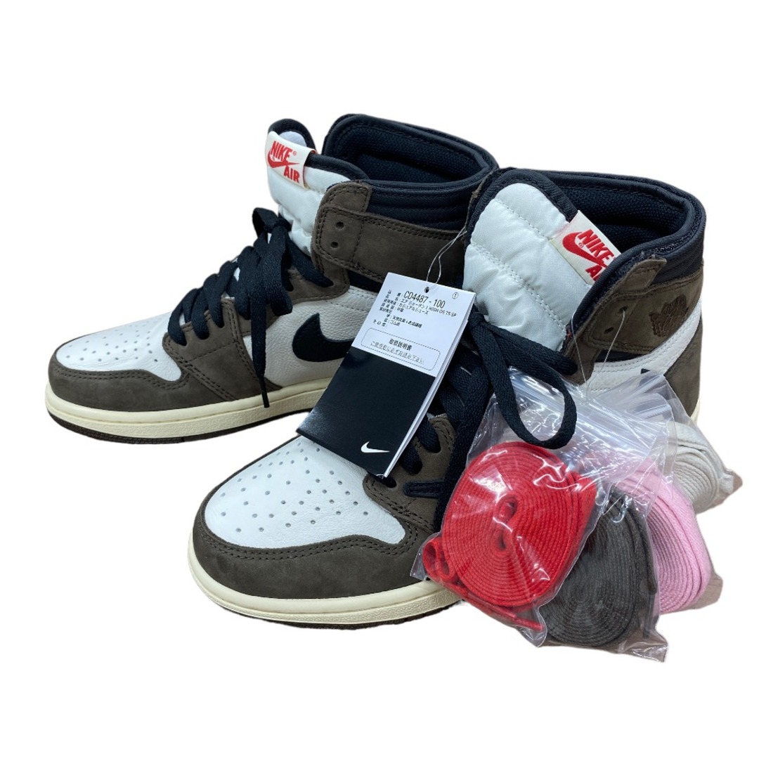 NIKE(ナイキ)の[USED/中古]NIKE ナイキ スニーカー 新品未使用品 NIKE TRAVIS SCOTT AIR JORDAN 1 HIGH OG TS SP ジョーダン×トラヴィススコット スニーカー エアジョーダン（25.5cm） ブラウン ホワイト ブラック 25.5 CD4487-100 中古 tdc-000164-4e レディースの靴/シューズ(スニーカー)の商品写真