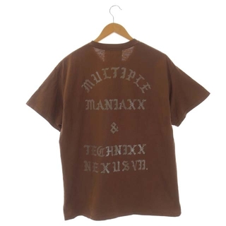 ネクサスセブンプリント Tシャツ カットソー 半袖 プルオーバー ロゴ 48 茶