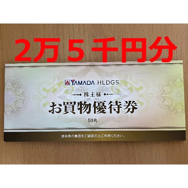 ヤマダ電気株主優待券25000円分