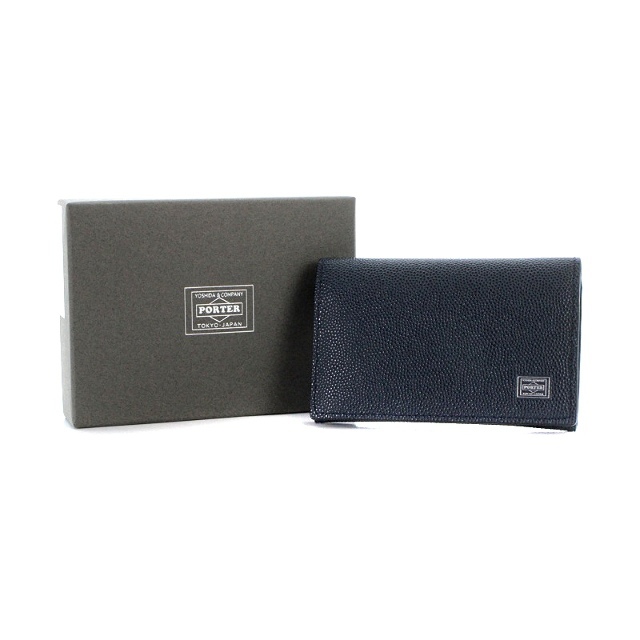 ポーター PORTER 吉田カバン エイブル カードケース レザー 紺