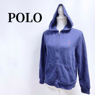 ポロラルフローレン(POLO RALPH LAUREN)のポロラルフローレンPOLORALPHLAUREN裏起毛フードパーカーネイビー紺(パーカー)