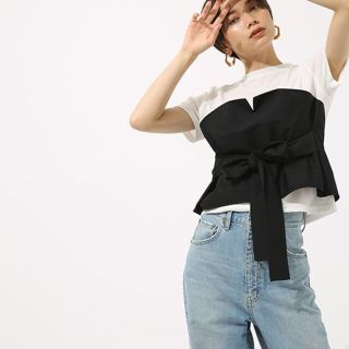 アズールバイマウジー(AZUL by moussy)のAZUL by moussy ビスチェ付きTEE(カットソー(半袖/袖なし))