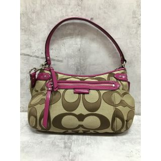 コーチ(COACH)のCOACH コーチ アウトライン シグネチャー 2WAYバッグ ハンドバッグ ショルダー F24063【中古】【004】【岩】(その他)