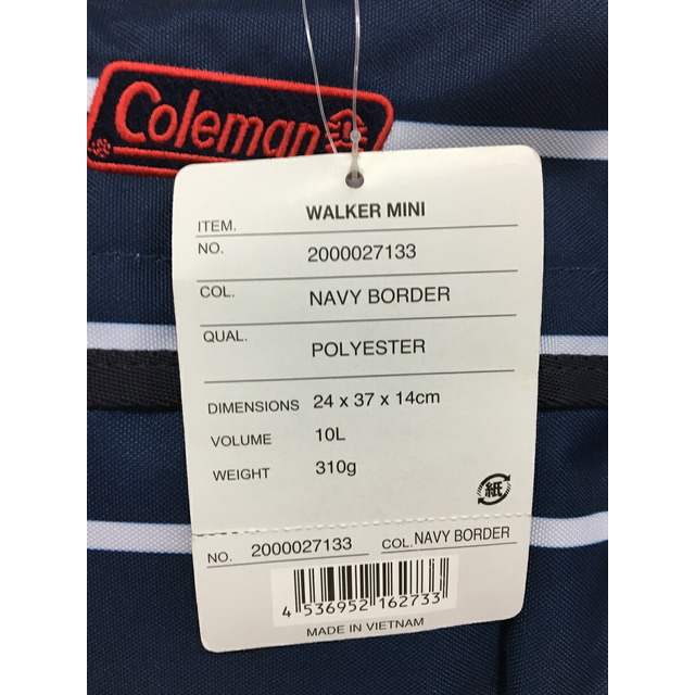 Coleman(コールマン)のColeman WALKER MINI NAVY BORDER コールマン ウォーカー ミニ ネイビーボーダー リュック バックパック【中古】【004】【岩】 メンズのバッグ(バッグパック/リュック)の商品写真