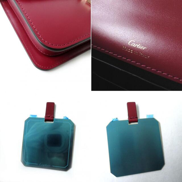 Cartier(カルティエ)の未使用◎伊製 Cartier カルティエ DOUBLE C ドゥーブルC ドゥ カルティエ ショルダーバッグ ミニ L1002293 ボルドー 定価325600円 箱・袋付 レディースのバッグ(ショルダーバッグ)の商品写真