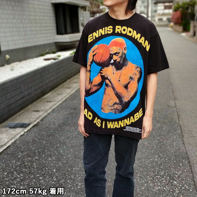 デニス・ロッドマン Tシャツ 半袖  DENNIS RODMAN  " BAD AS I WANNA BE "   サイズ：メンズ XL 相当  ビッグサイズ  ブラック  【新品】