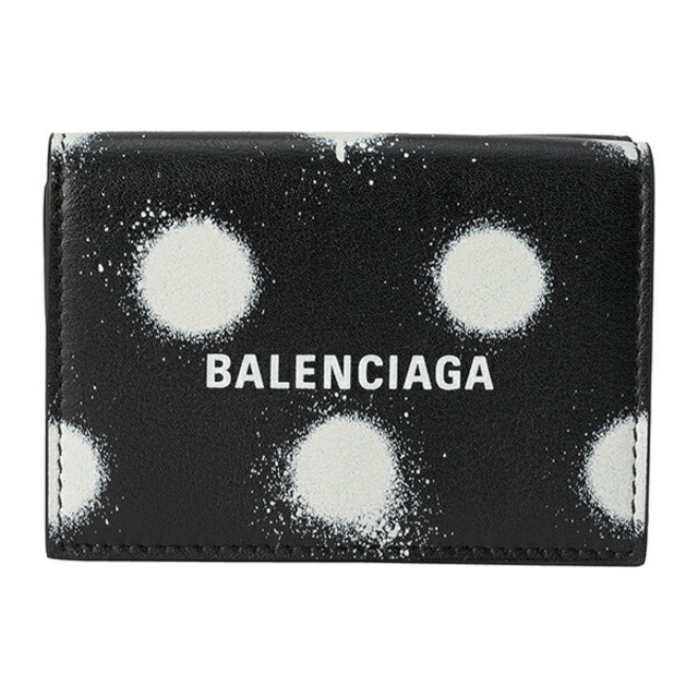 新品 バレンシアガ BALENCIAGA 3つ折り財布 キャッシュ ブラック/ホワイト