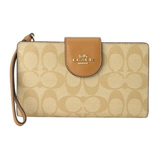 コーチ(COACH)の新品 コーチ COACH 長財布 TECH WALLET ライトカーキ/ライトサドル(財布)