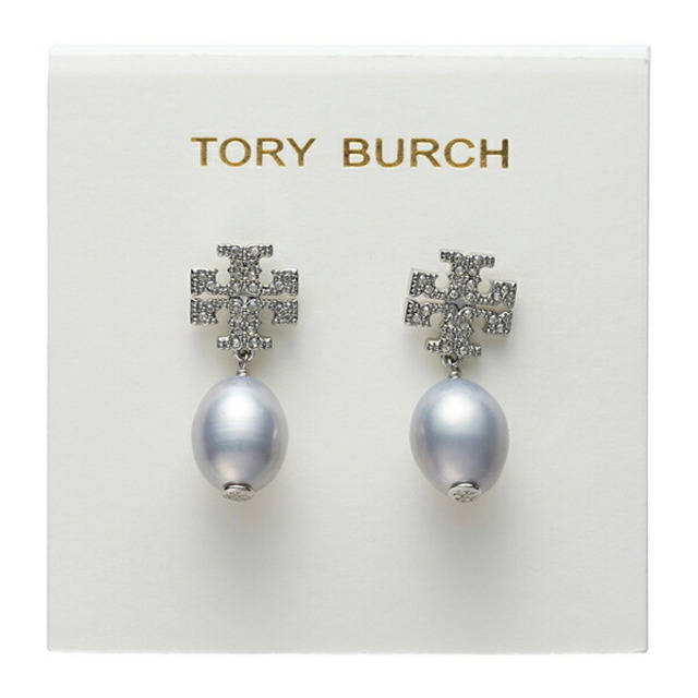 Tory Burch(トリーバーチ)の新品 トリーバーチ TORY BURCH ピアス キラ トリーシルバー/パール レディースのアクセサリー(ピアス)の商品写真